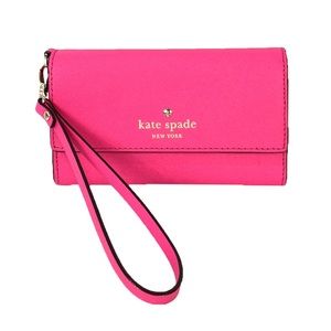 Kate Spade - Saffiano Leather Wristlet, Confetti Pink